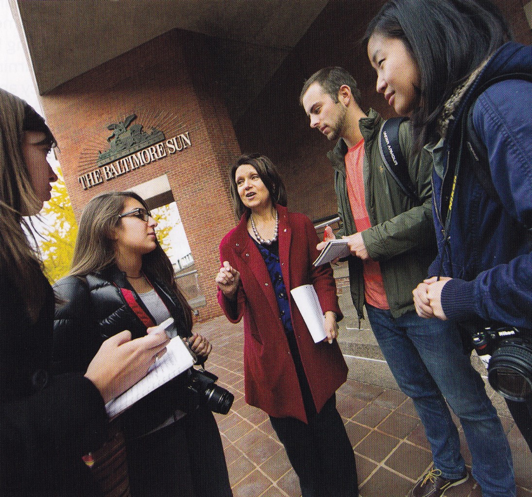 Sandy Banisky and her students at The Baltimore Sun