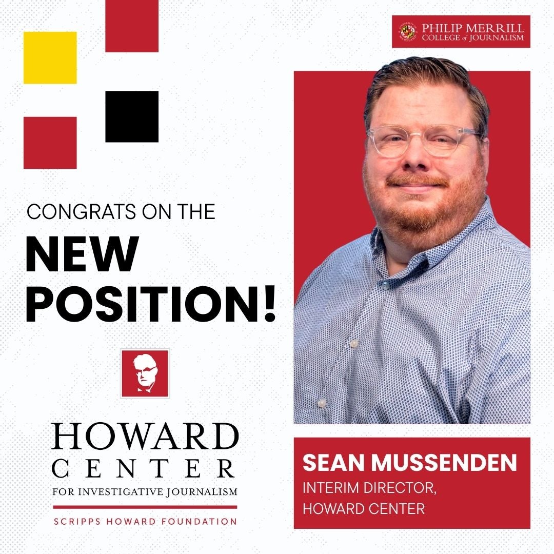 Decorative image of new Howard Center Interim Director Sean Mussenden smiling