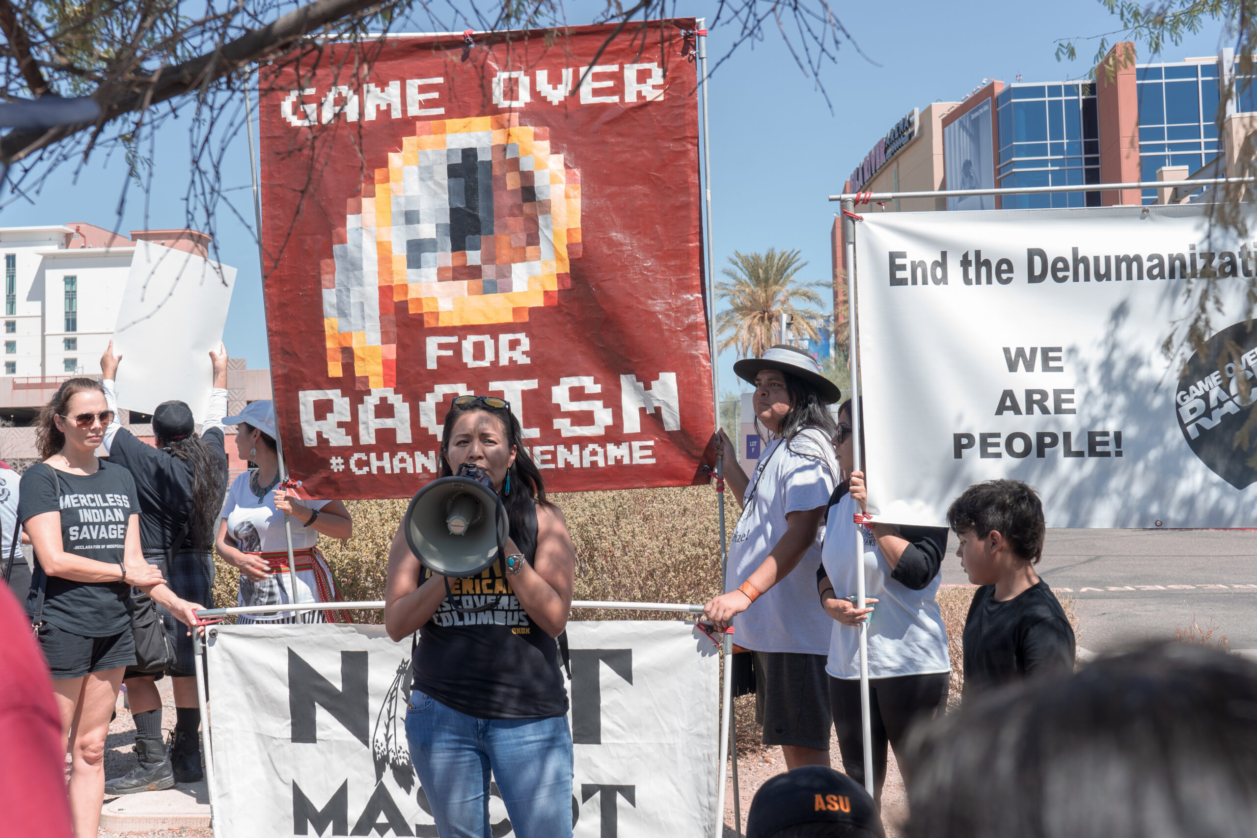 Arizona rally against Native mascots in Phoenix, Arizona.