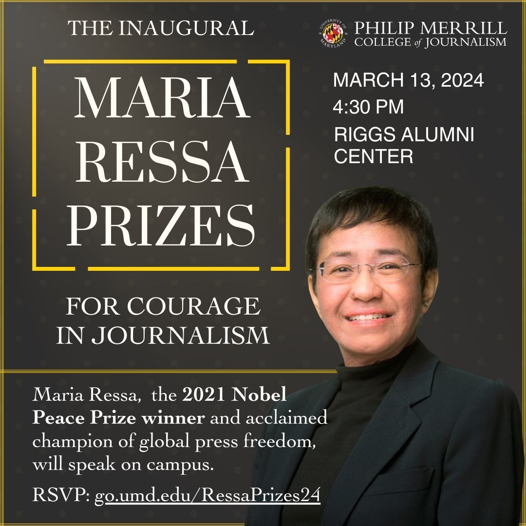 Maria Ressa Prizes promo graphic