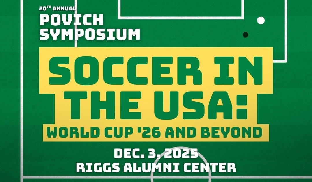 Soccer in the USA banner over green soccer field