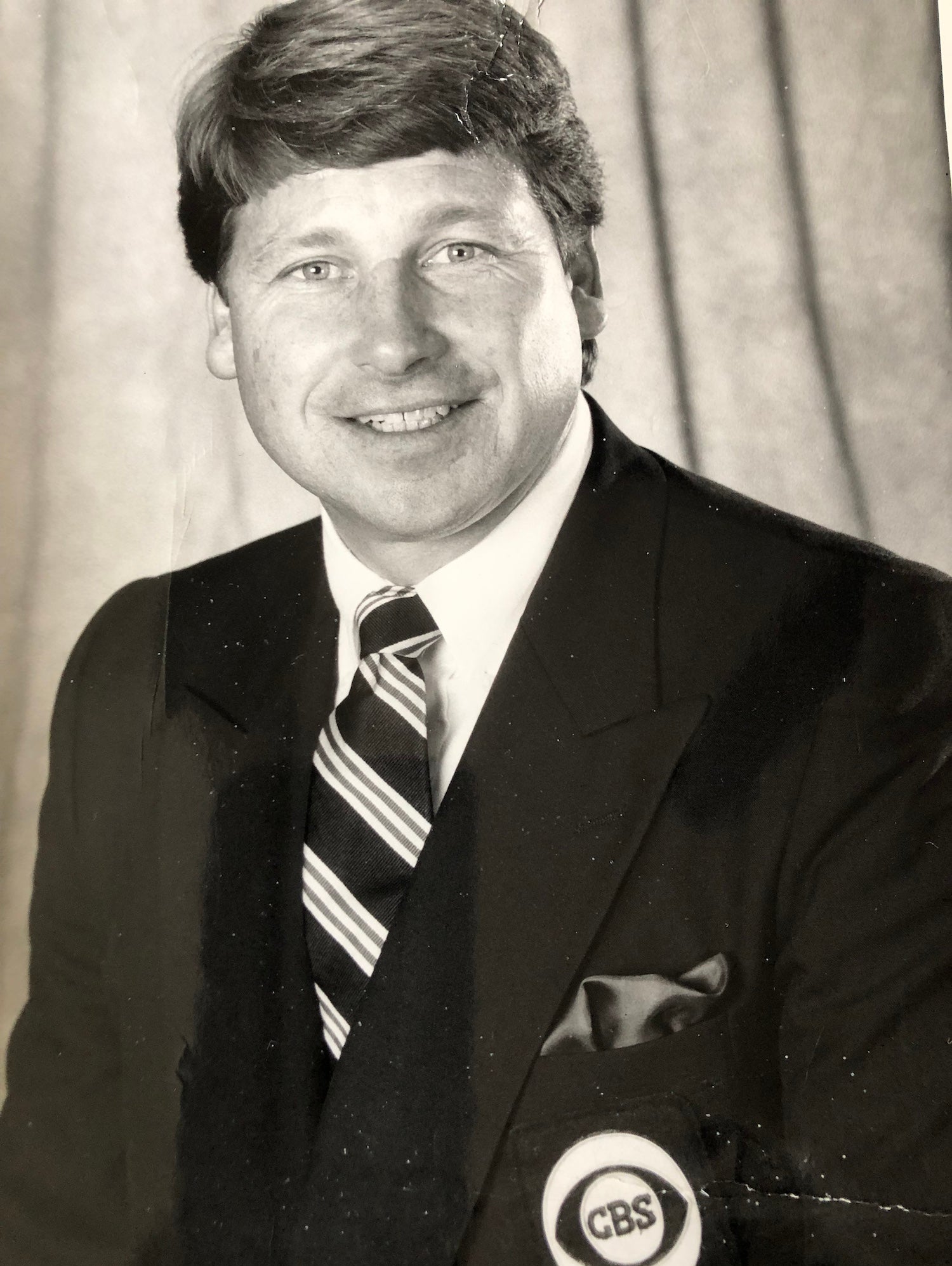 Tim Brant in a CBS Sports jacket