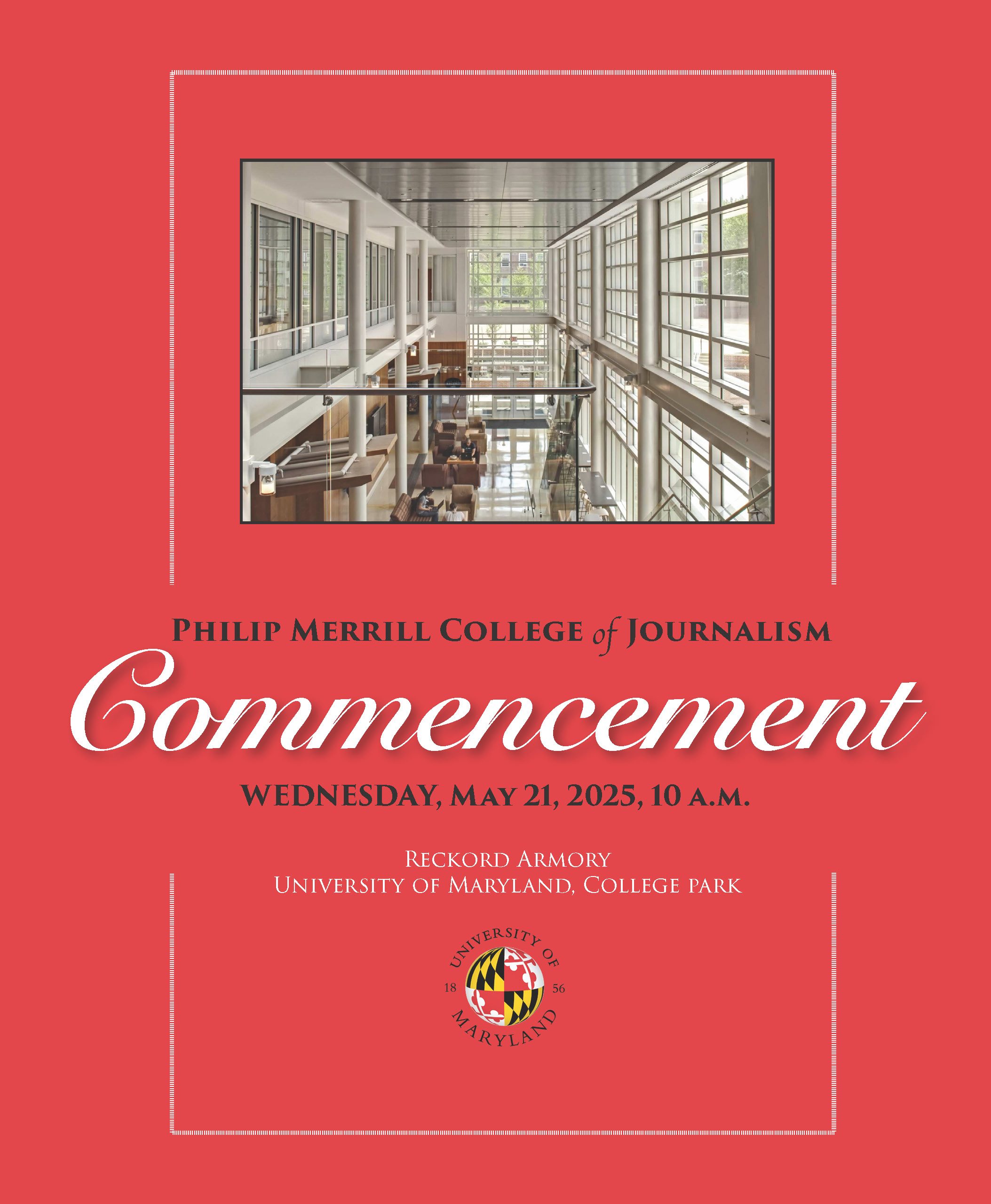 Philip Merrill College of Journalism Commencement Program cover image