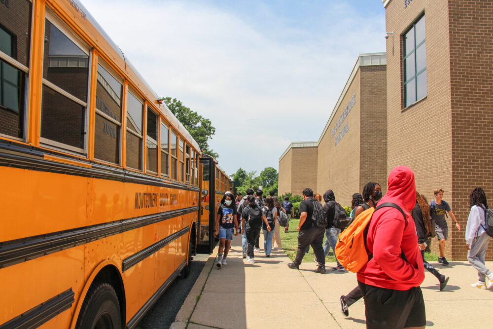 Students at school in Montgomery County