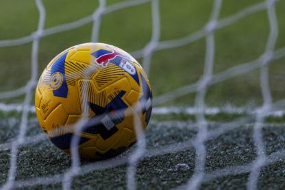 Queens Park Rangers stock photo of soccer ball on the field