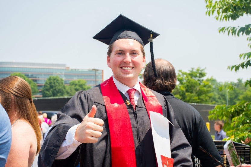 Merrill graduates after commencement