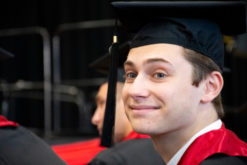 Merrill students at commencement