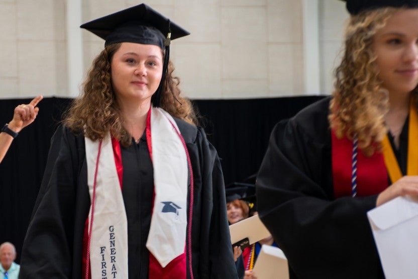 Merrill students at commencement