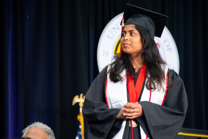 Merrill students at commencement