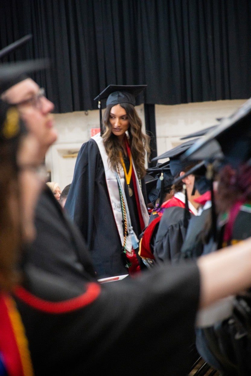 Merrill students at commencement