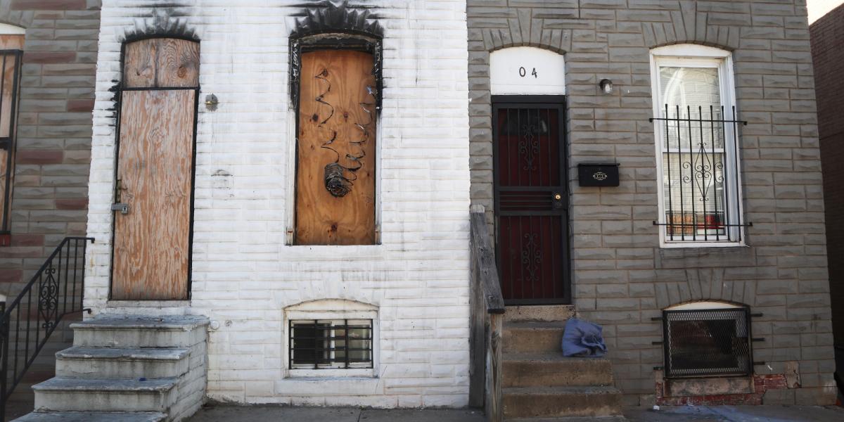 A vacant property in Baltimore City. 