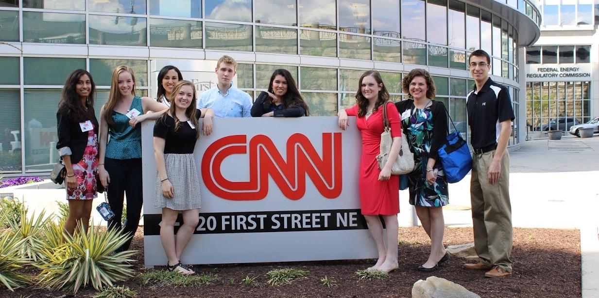 Merrill students at CNN in Washington