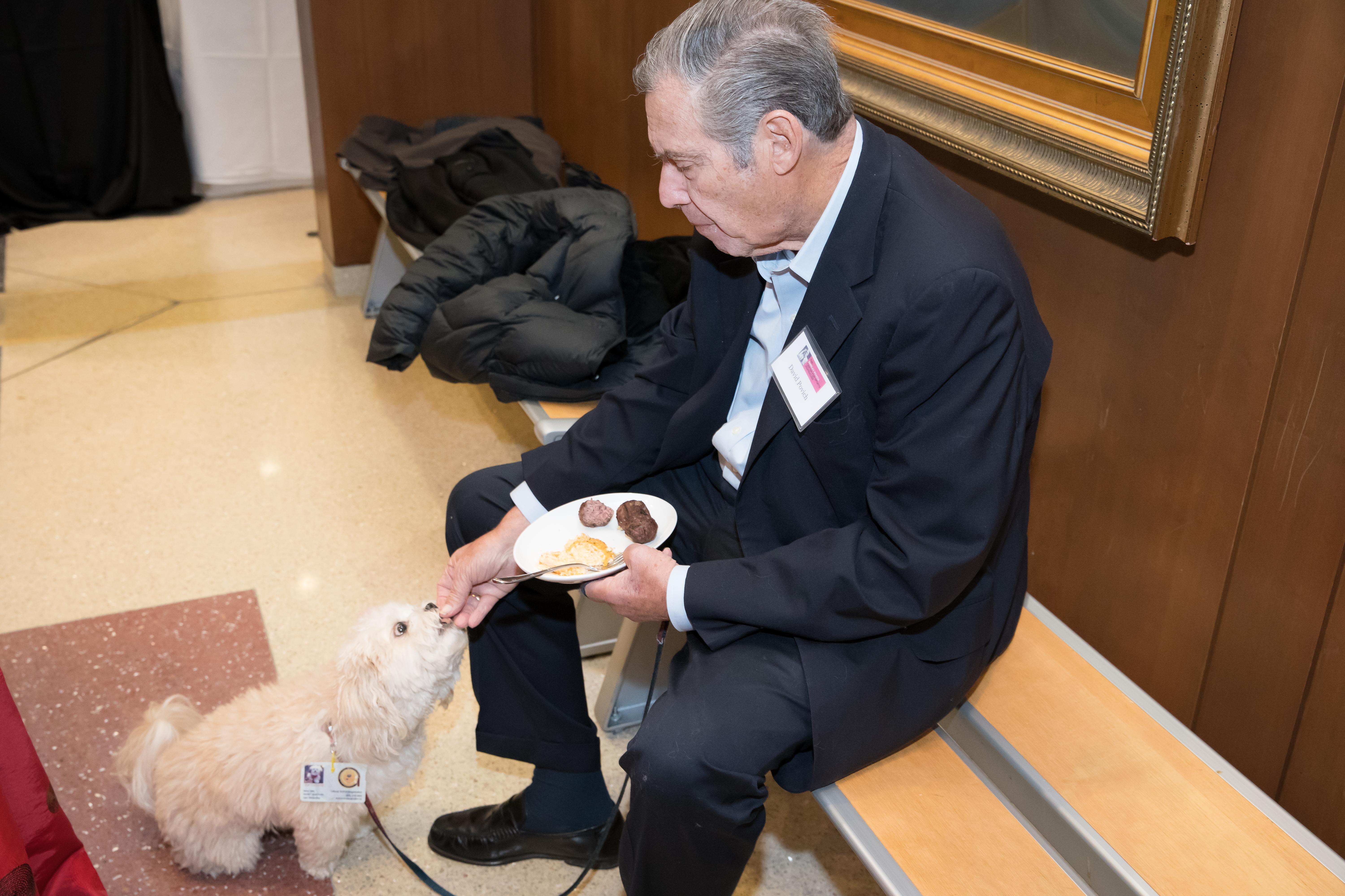 David Povich and his dog, Salty, we regulars at Povich Center events.
