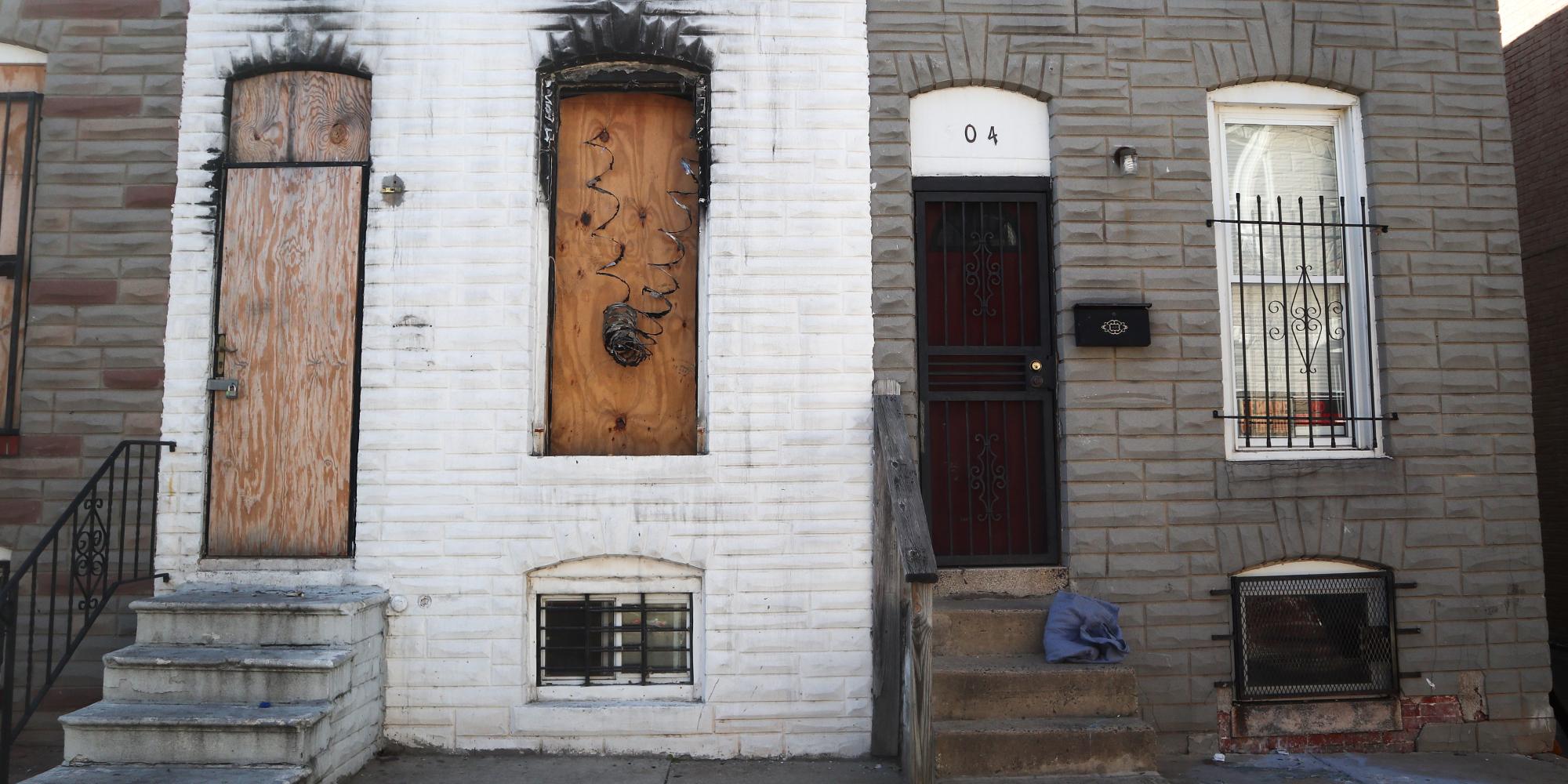 A vacant property in Baltimore City. 