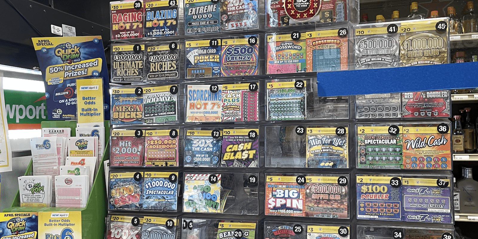 Lottery scratch-off tickets