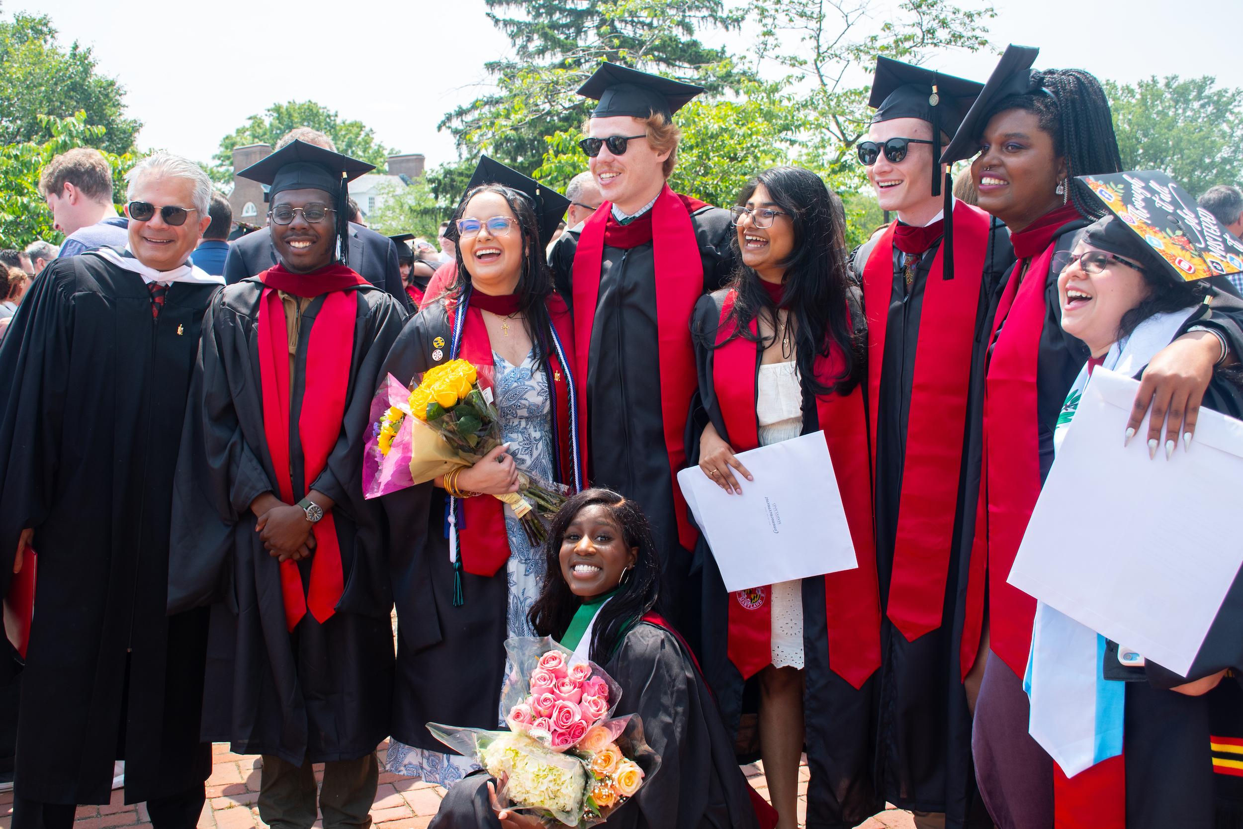 Merrill students at commencement