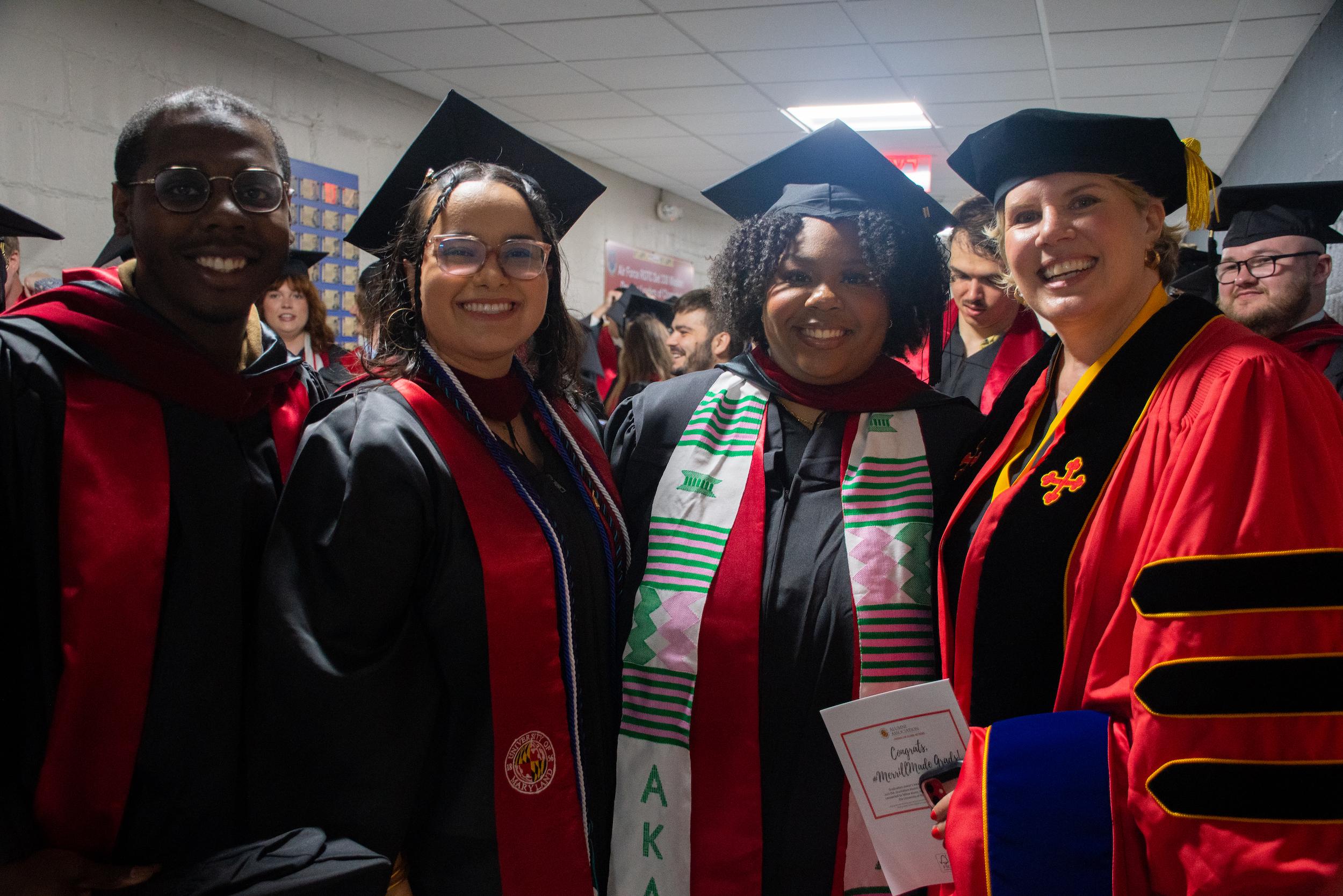 Merrill students at commencement