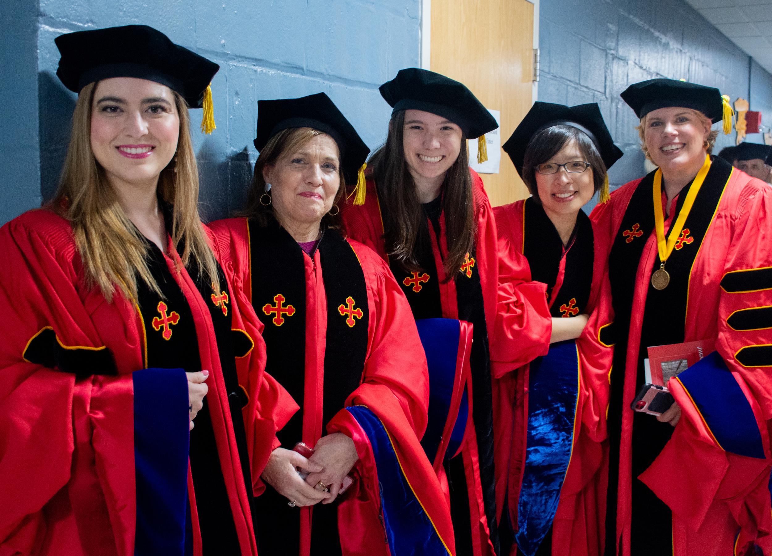 Merrill Ph.D. grads at commencement