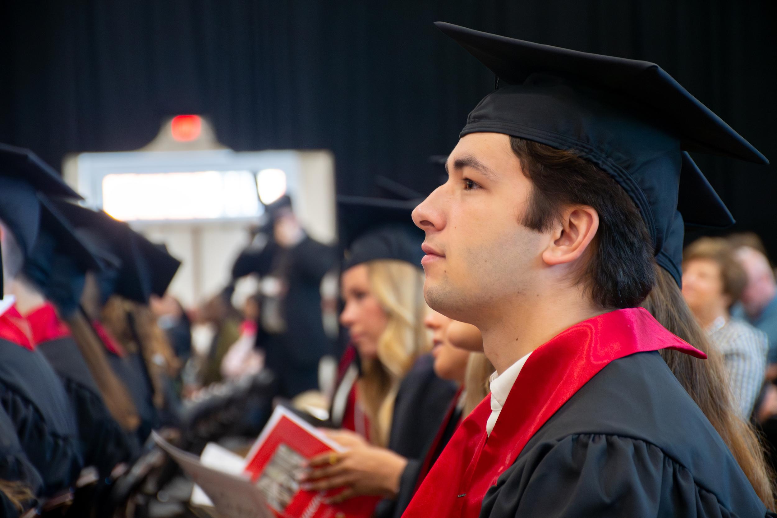 Merrill students at commencement