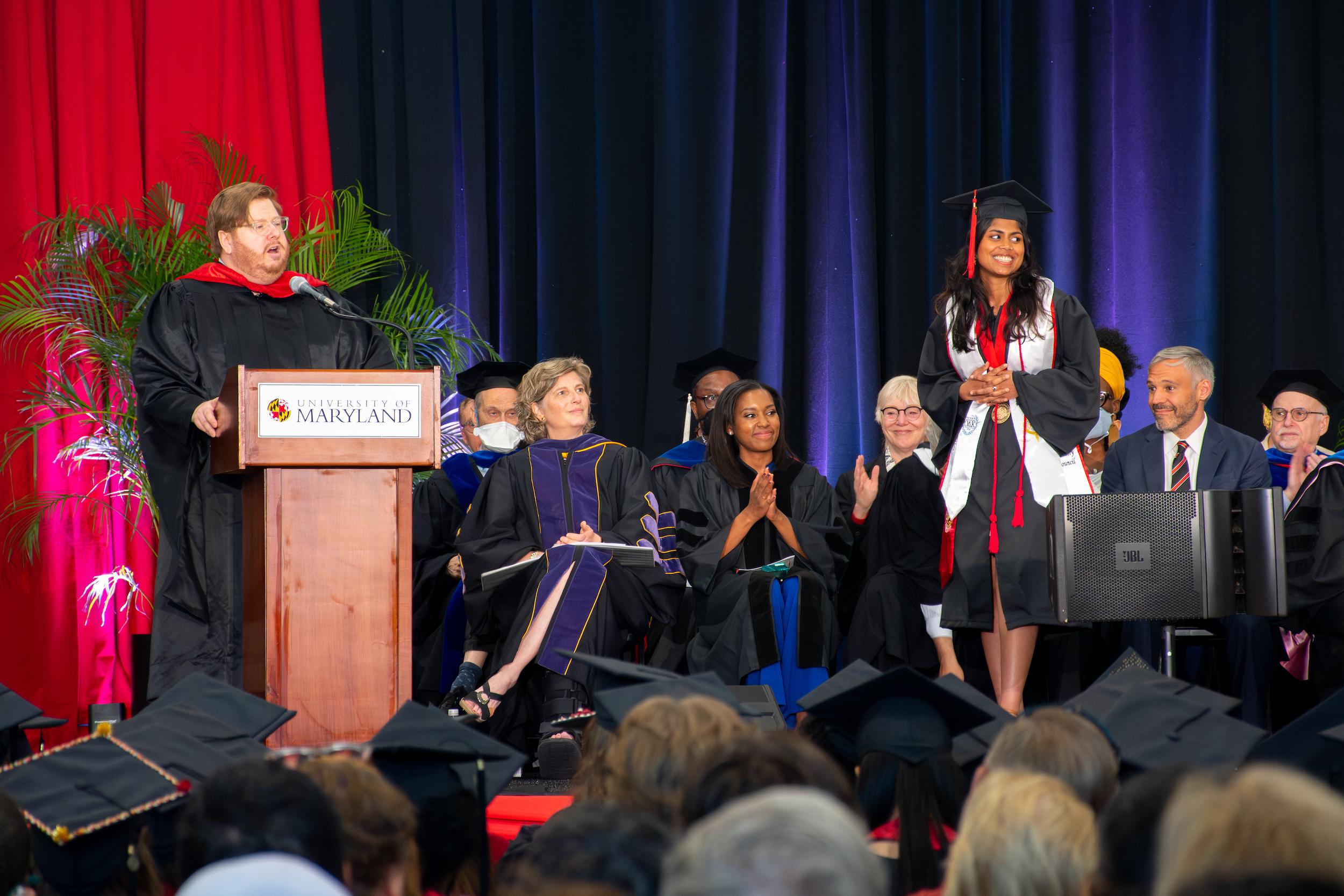 Merrill students at commencement