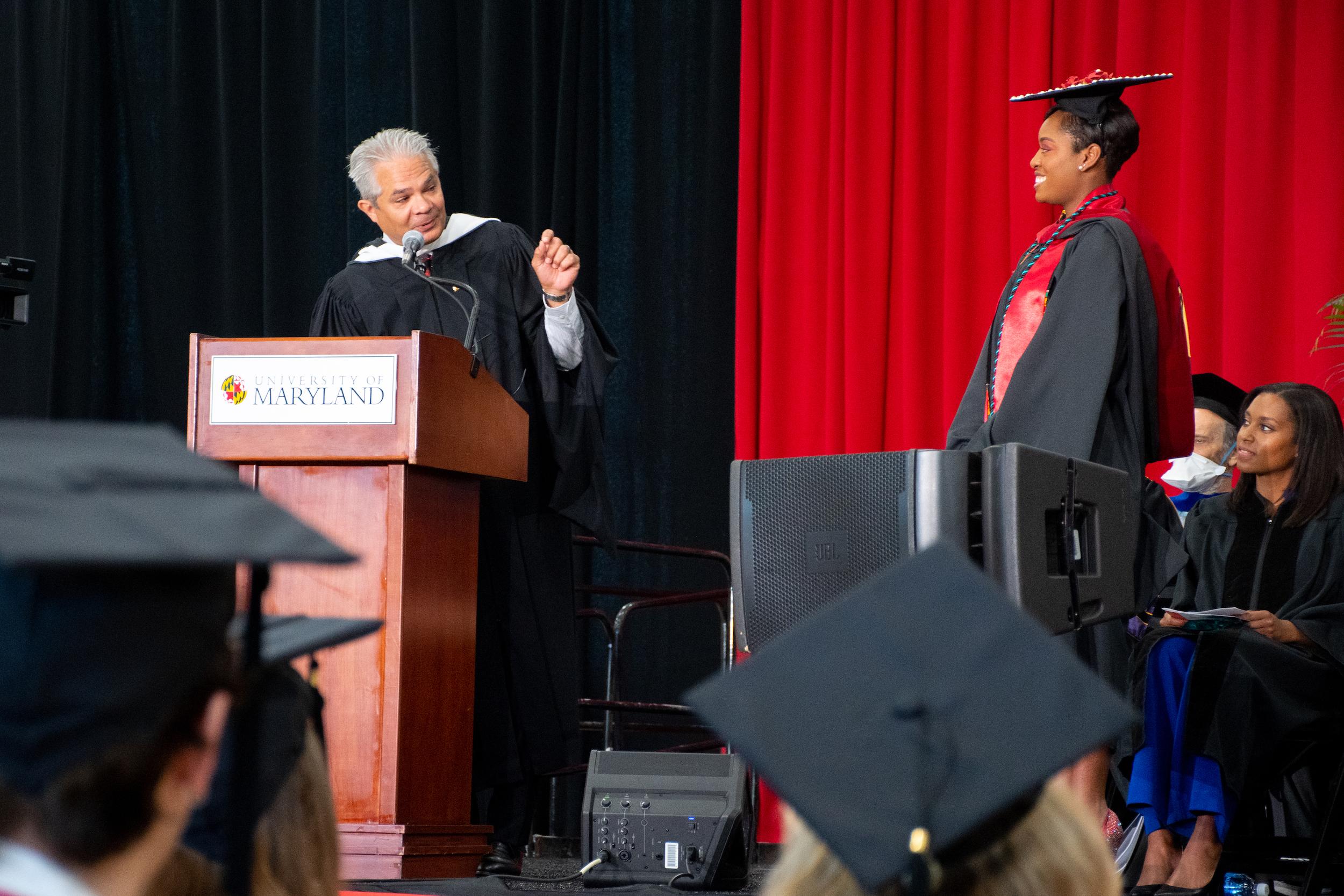 Merrill students at commencement