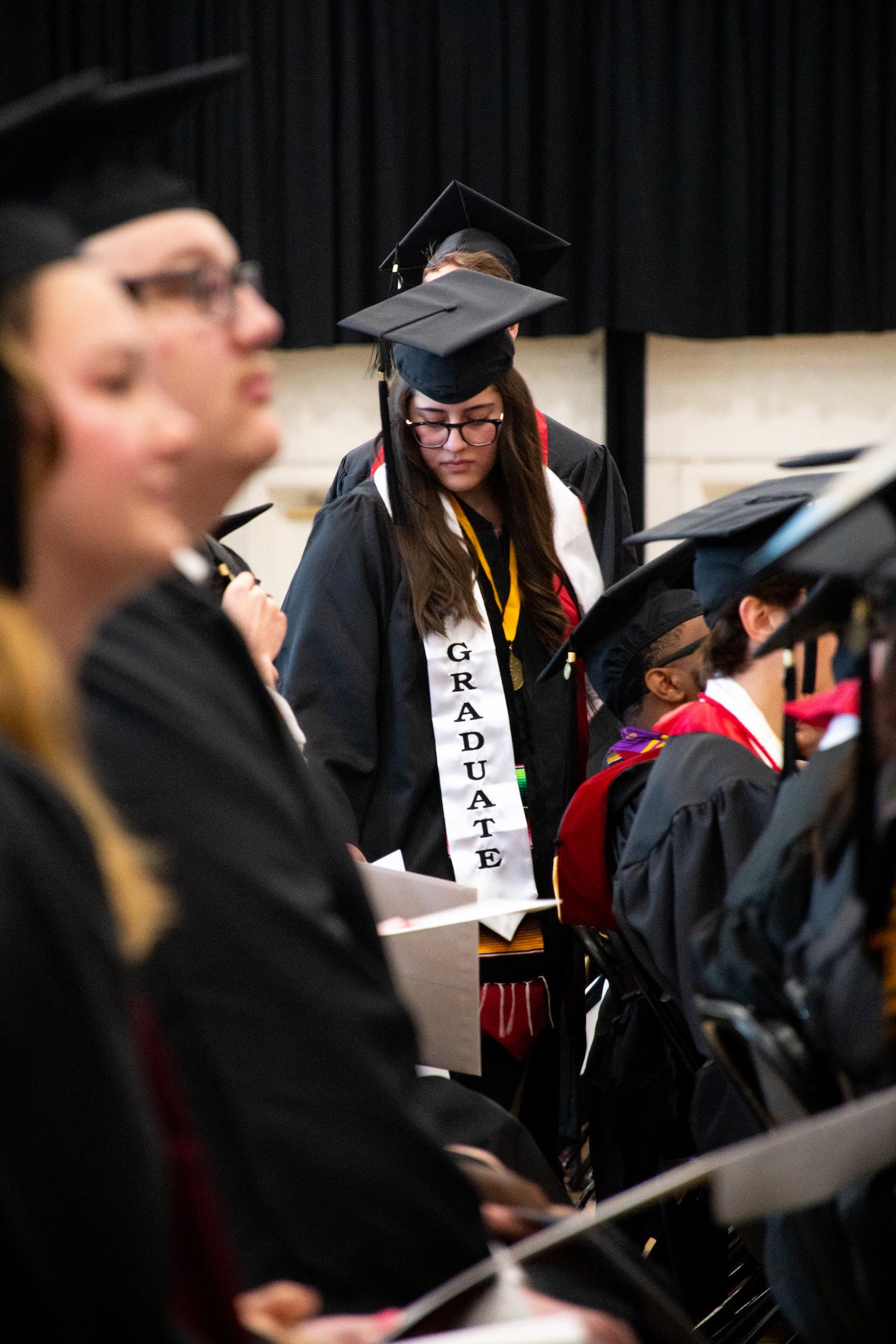 Merrill students at commencement