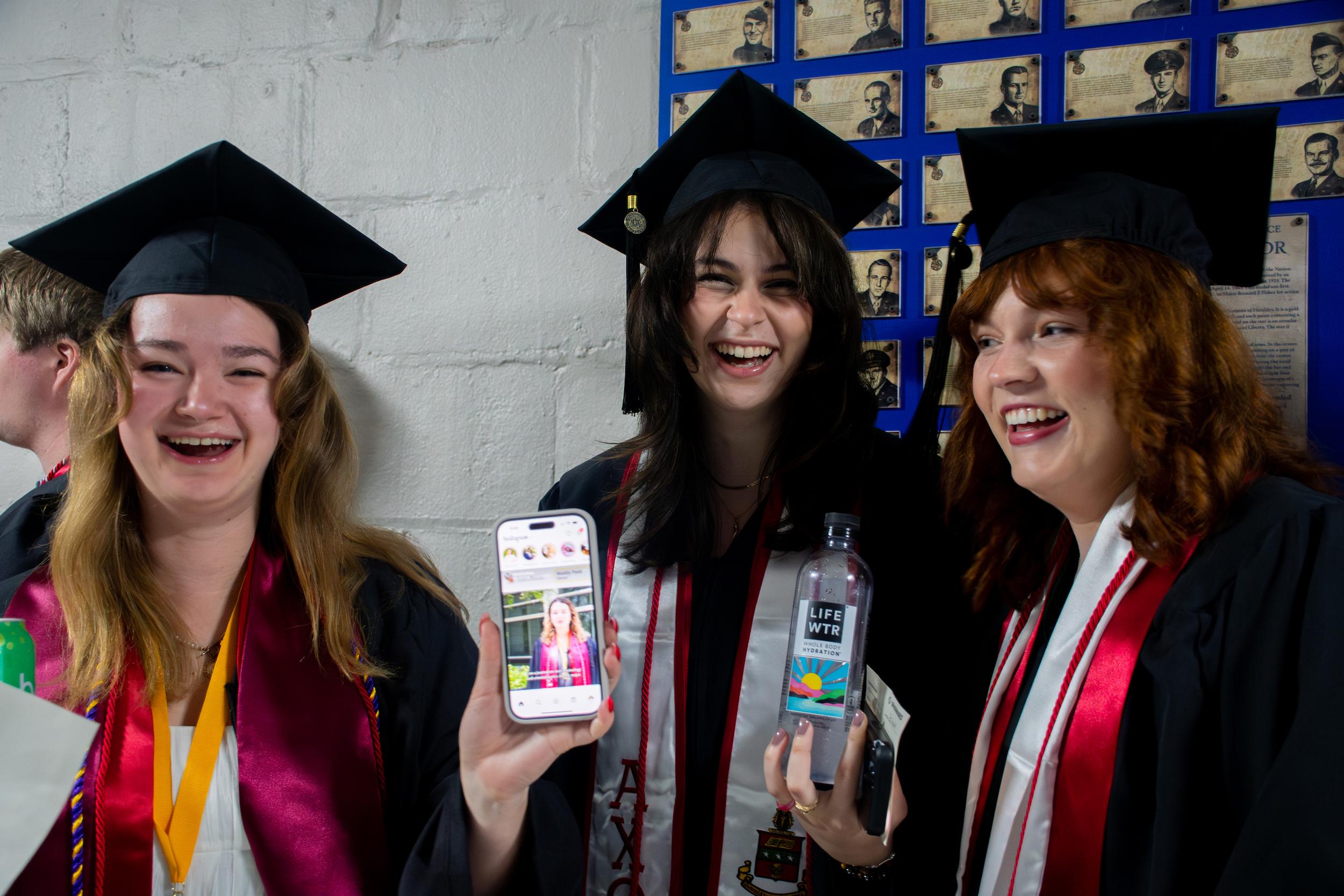 Merrill students at commencement