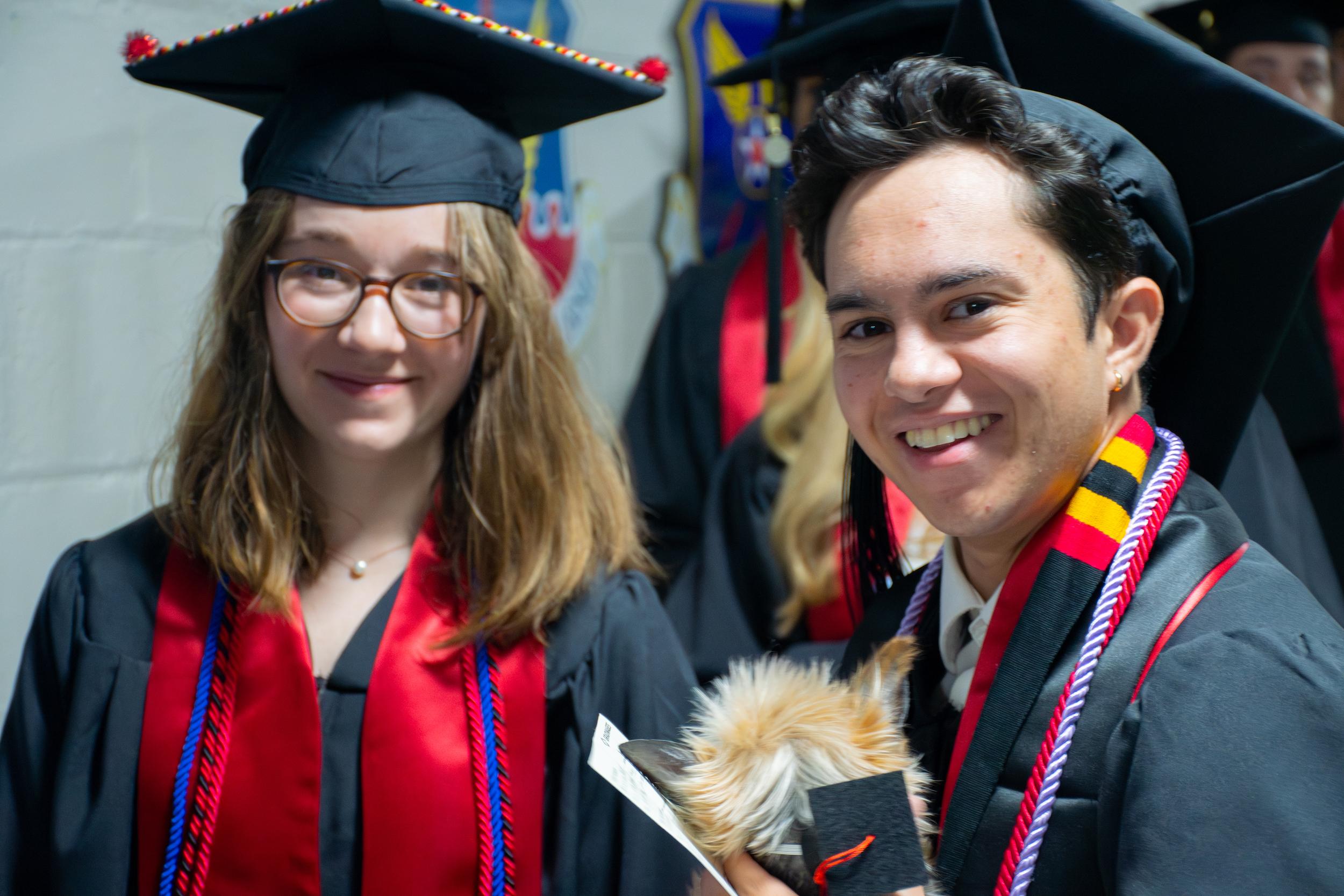 Merrill students at commencement