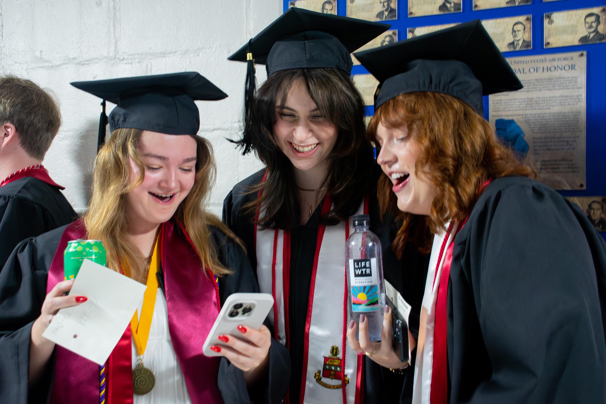 Merrill students at commencement