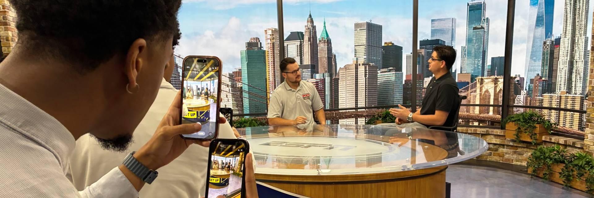 Povich Center students on the set of ESPN's "Get Up"
